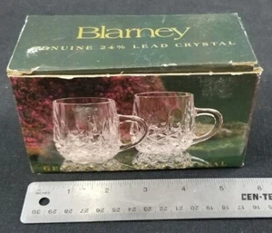 Vintage Blarney Kristall 2er Set Mini Kristall Becher 5oz 24% Bleikristall - Bild 1 von 10