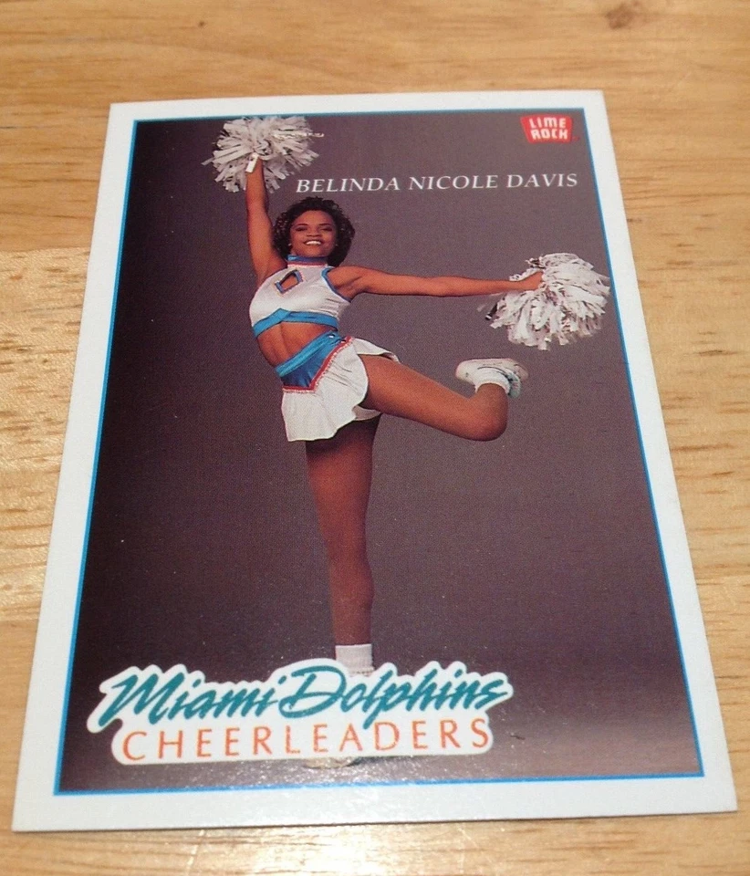 MIAMI DOLPHINS CHEERLEADER BELINDA NICOLE DAVIS 1992 LIME ROCK CARD - Image 1 of 1