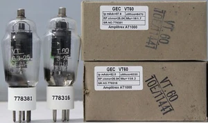 VT60(EL34 6L6 KT66) Cossor GEC U.K(Special 807 military grade) Qty 1 Match Pair - Picture 1 of 11