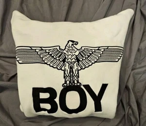 Boy London White Hoodie Size M 100% Cotton Style No. BH1HD124A Chrome Hardware - Picture 1 of 15