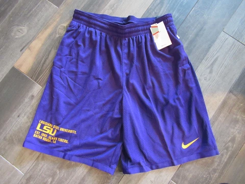 LSU Tigers Nike Dri Fit Shorts Men's XL new with tags Free Ship Cover