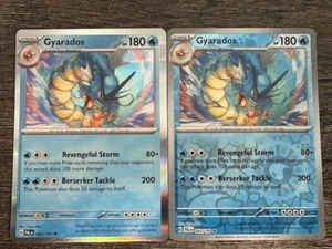 POKEMON ENTRAMBI GYARADOS 043/193 RARO HOLO & GYARADOS 043/193 RARO REV.HOLO LP - Foto 1 di 6