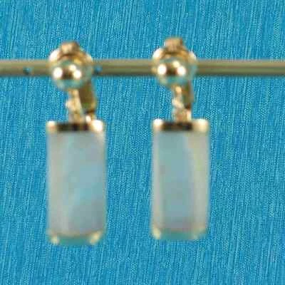 14K Yellow Gold Dangle Curved Shaped Mother of Pearl Clip-On Earrings - Image 1 of 4