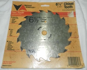 Hoja de sierra circular Vermont American Fire Tooth 6,5" diente de cincel - Nuevo en paquete - Imagen 1 de 4