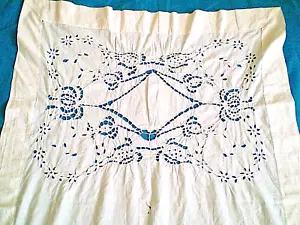 Seltenes Vintage Babybettlaken mit handbesticktem Kinderbett - Bild 1 von 8