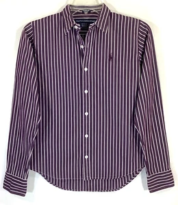Camisa RALPH LAUREN SPORT para mujer talla 4 calce ajustado a rayas con botones - Imagen 1 de 13