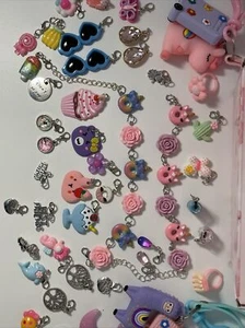 Amazon Lot 50 PCs DIY Best Friends Charm Bracelet Kit Unicorn Jewelry BFF - Picture 1 of 6