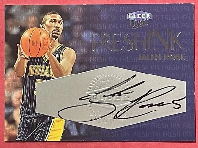 Fleer Ultra Fresh Ink Auto Jalen Rose 176/500 Pacers 1999-00 Foto 1 de 3