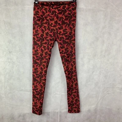 Lularoe Leggings Deporte Rojo Pájaro Colibríes Abstracto Confort rn142161 Foto 1 de 4