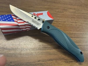 KERSHAW 1540ST BLIZZARD WHIRLWIND SERRATED BLADE MADE IN USA DISCONTINUED RARE, - Picture 1 of 9