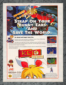 Keio Flying Squadron Sega CD Print Ad Vintage Art A 1994