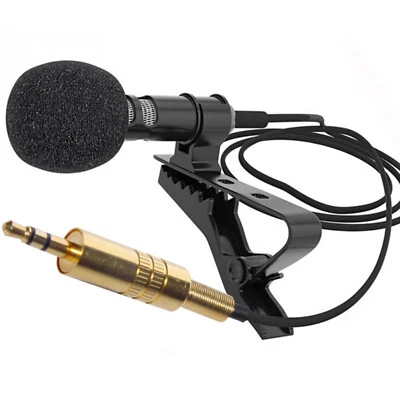 Unidirectional Lavalier Microphone 3.5mm Stereo Wired Jack Plug for Zoom Olympus - Image 1 of 4