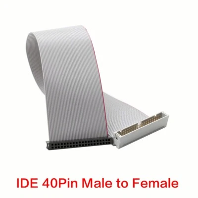 40Pin Male To Female IDE Extension Cable Hard Drive Adapter Connector Extender - Image 1 of 4