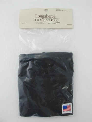 Longaberger NEW 2010 Woven Memories Basket Fabric Liner Black Homestead Cover