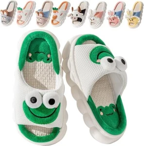 Cute Soft Summer Slides Slippers Kids Frog Flip Flop Home Slippers 2-3 Big Kid - Picture 1 of 6