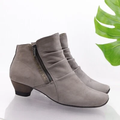Bota Think Aida para mujer talla 40 9 tacón bajo gris nobuck botín cómoda Foto 1 de 4