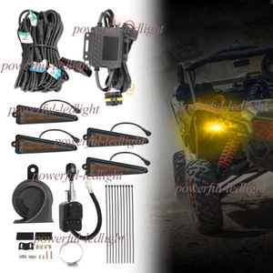 UTV LED steering column lever turn signal kit Triangle led lights & 110DB Horn - Imagen 1 de 12