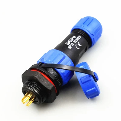 1Set 5 Pins Waterproof SP13 IP68 Cable Circular Connector Chassis Panel Mount - Image 1 of 4