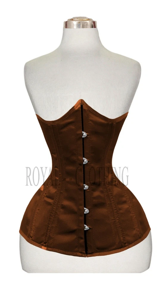 Corsé resistente 26 doble acero deshuesado cintura entrenamiento satinado debajo del busto 8422-S Foto 1 de 1