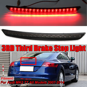 1X LED High Level Center Third Brake Stop Light For Audi MK2 TT 07-14 Red Lens