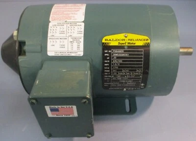 Baldor Reliance P56H6605 Electric Motor 35W532Q903G1 .33HP 5/8" Shaft Dia NOS - Image 1 of 4