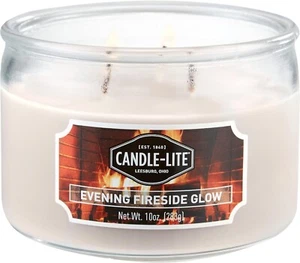 Candle-Lite Large Scented Autumn Candle Evening Fireside Glow Long Lasting 10oz - Picture 1 of 3
