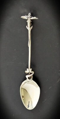 Vintage Australian  925 Silver Zygmunt Libucha Frilled Lizard & Serpent Spoon - image 1 of 4