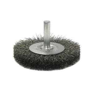 Weiler Crimped Wire Radial Wheel Brush, 2 1/2 Inches D, .014 Inches Steel Wire