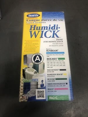 BestAir H62-C Humidificador Filtro Holmes Sunbeam Halls Hunter Hamilton Beach 2pk Foto 1 de 2