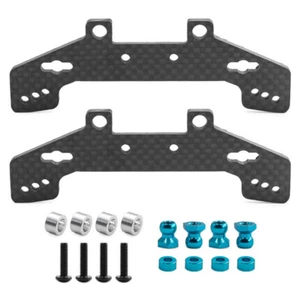 For Tamiya TT02 TT02R 1/10 RC Car Front Rear Shock Absorber Carbon Fiber Bracket - Picture 1 of 7
