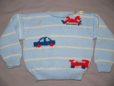 DE COLECCIÓN 60S 70S 80S SUÉTER CAMISA LANA TEJIDO NIÑOS JÓVENES 3T 4T HECHO EN CASA LINDO! Foto 1 de 4