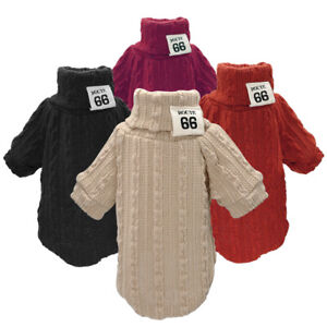 Warm Knit Dog Jumper Sweater Pet Winter Clothes for Small Puppy Cats Coat Jacket