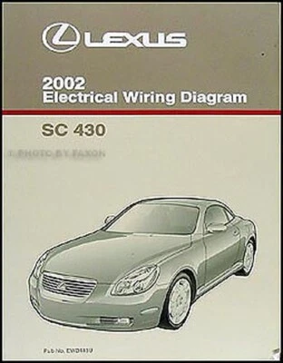 2002 Lexus Sc 430 Diagrama Manual Originales Eléctrico Esquemáticos OEM SC430 - Imagen 1 de 2