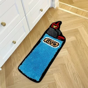 80X24 cm Retro Lighter Blue Rug Carpet Bedroom Living Room Non-Slip Home Decor - Picture 1 of 6