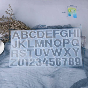 Silikonform Molds Buchstaben A - Z und Zahlen 0 - 9 Groß Gießform für Harz Resin - Bild 1 von 3