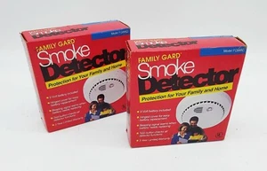 2 Vintage Family Gard Smoke Alarms FG888D New Old Stock 1992 NOS  - Picture 1 of 3