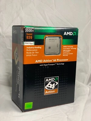 NEW FACTORY SEALED || AMD Athlon 64 3500+ 2.2GHz (ADA3500BPBOX) Processor  - Image 1 of 4