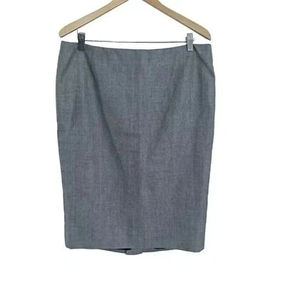 Falda Lápiz Vintage Escada Pata de Gallo Cuadros Hasta la Rodilla Oficina Sirena Talla 14 Foto 1 de 4