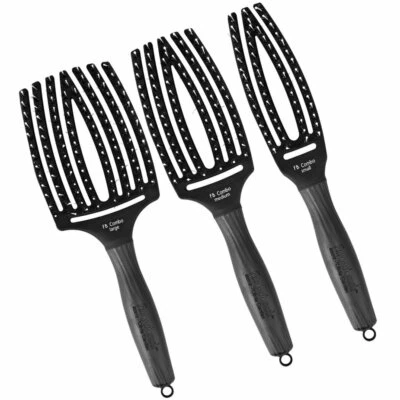 Olivia Garden Haarbürste Finger Brush Combo Large Medium & small mit Wildschwein