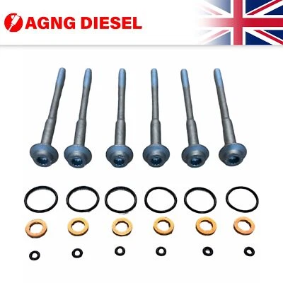 Fuel Injector Bolts Seals Washers AG084/6 6 Pack For VW AUDI A6 A5 Q7 2.7 3.0TDI - Image 1 of 2