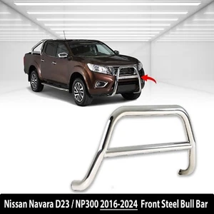 Bull Bar A Bar da montare Nissan Navara D23 / NP300 2016+ inox EU UK omologato - Foto 1 di 7