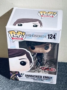 Funko Pop! #124 Dishonored 2 Unmasked Emily SIGNED by vox Erica Luttrell - Picture 1 of 4