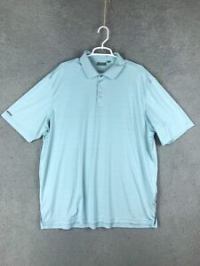 Ashworth Mens Short Sleeve Collared Blue Polo Shirt Size 2XL