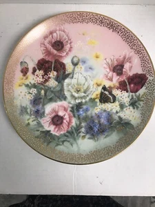 ASSIETTE COQUELICOT PASTORALE Symphonie de beauté chatoyante Lena Liu #3 papillon floral - Photo 1/2
