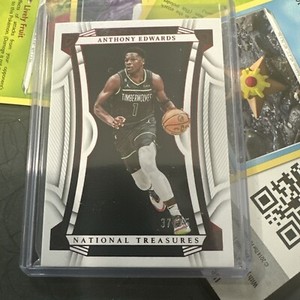 2022-23 PANINI NATIONAL TREASURES ANTHONY EDWARDS RED /75