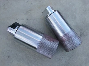 Old School Chrome BMX Freestyle BICYCLE GT Pegs Axle Extenders, Pacman Dropouts - Picture 1 of 3