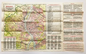 BUDAPEST, Hungary. Map. 1930. - Picture 1 of 2
