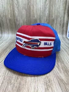 Sombrero de malla vintage de camionero de los Buffalo Bills de la NFL de los 80 usado - Imagen 1 de 12