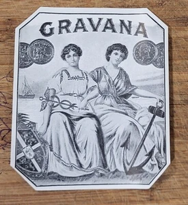 ADVERTISING Label Cigar Outter Gravana - Picture 1 of 1