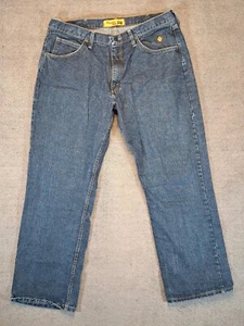 Wrangler 20X FR Sz 38 X 32Denim Jeans Dark Wash Men's HRC2. 2112 Flame Resistant - Picture 1 of 13